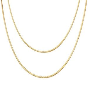 Double gold necklace 18k plated Stainless
